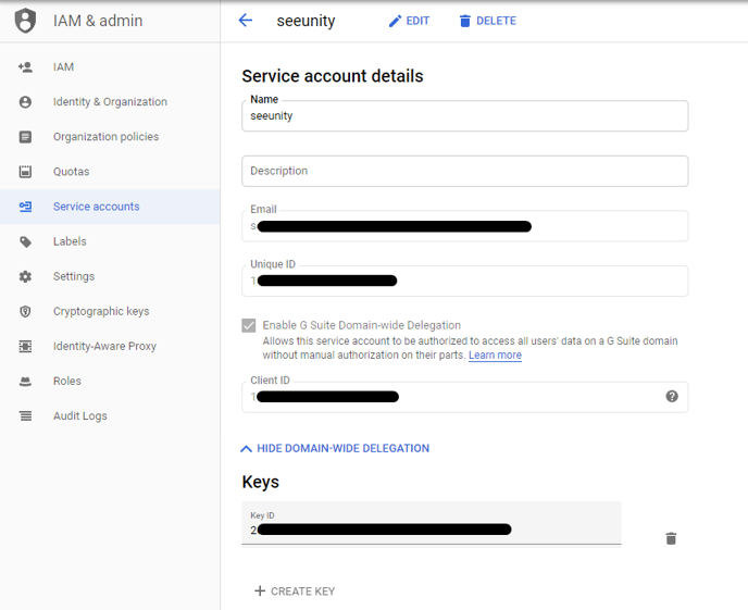 Configuration of the G-Suite - Google Drive Connector1