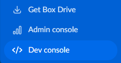 Box Developer Console Button