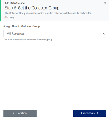 Add Data Source - Set Collector Group