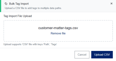 Bulk Tag Import Dialog