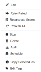 Discovery Management - Actions Menu