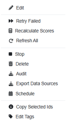 Discovery Management - Actions Menu