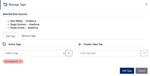 Discovery Management - Manage Tags