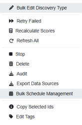Discovery Management - Actions Menu - Bulk Actions