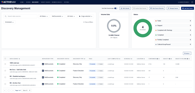 Discovery Management