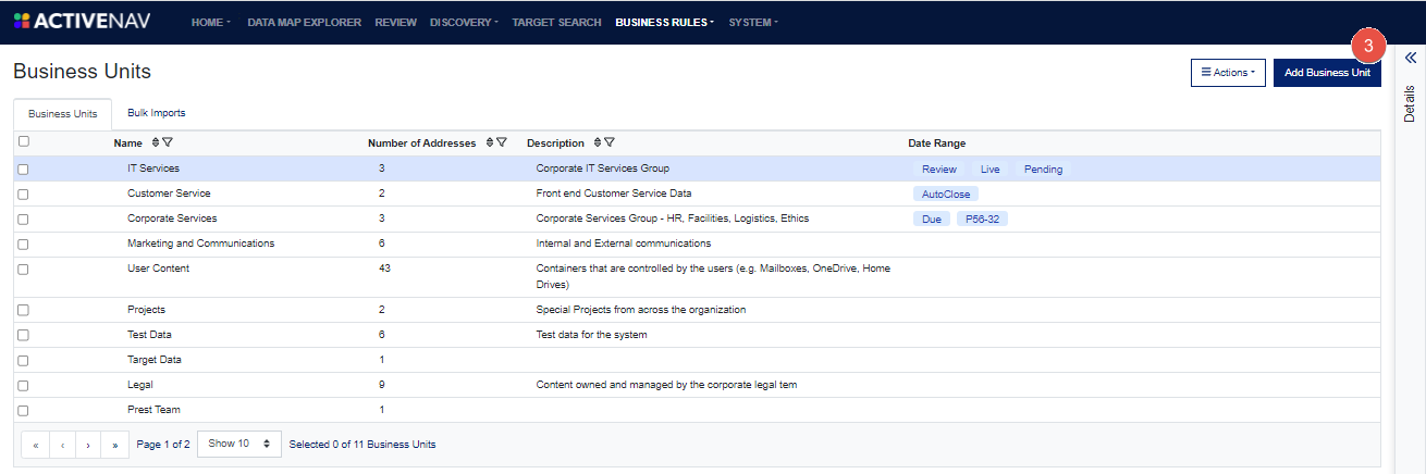 How to Create Business Units