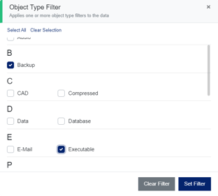 Object-type-filter