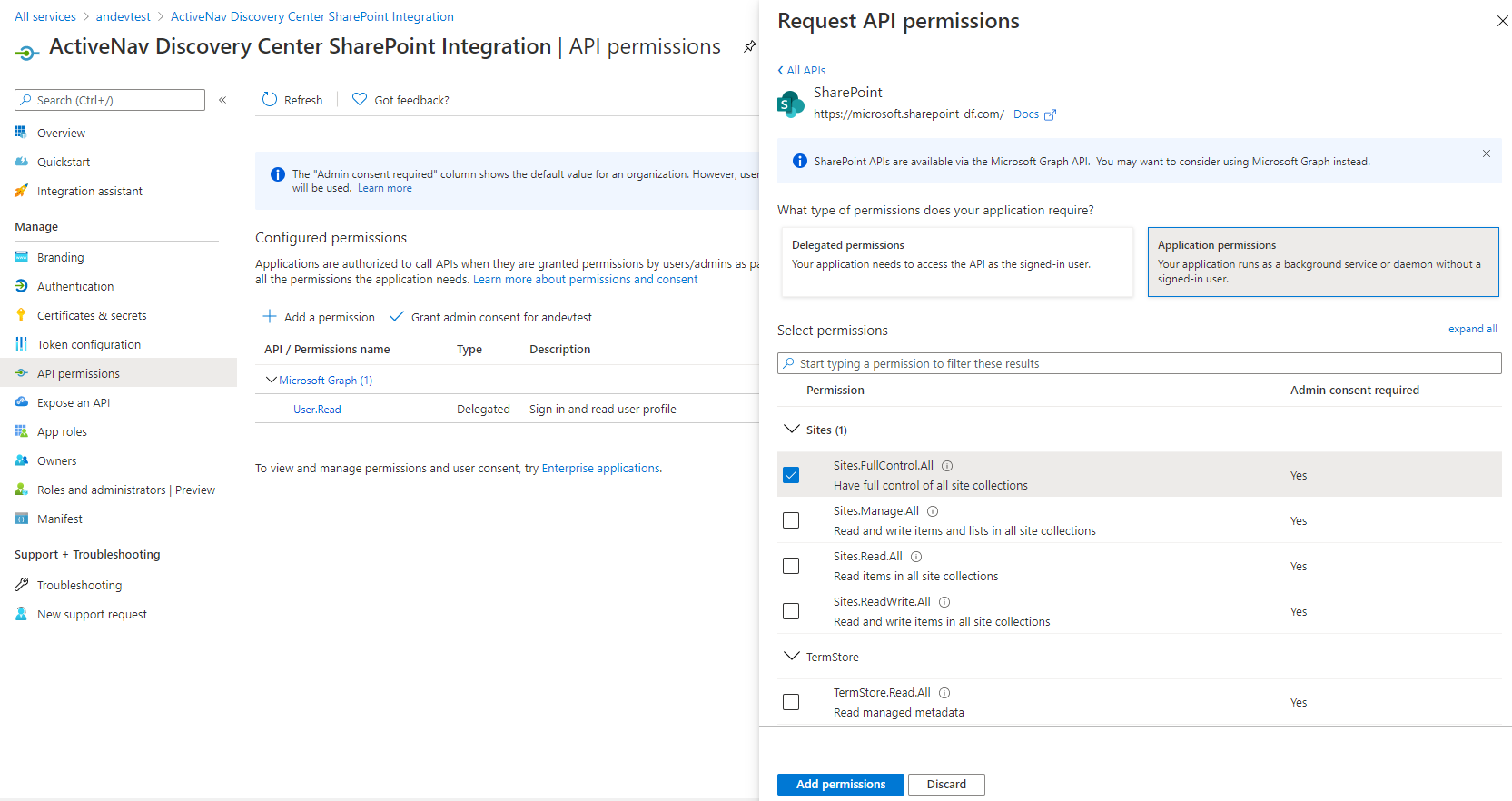 Configuring Azure AD for SharePoint Online