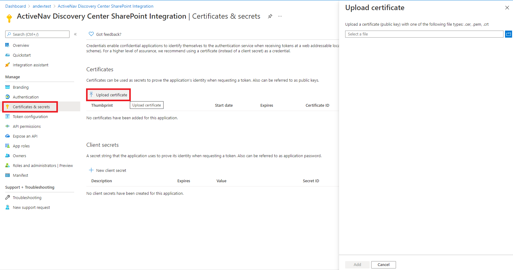 Configuring Azure AD for SharePoint Online