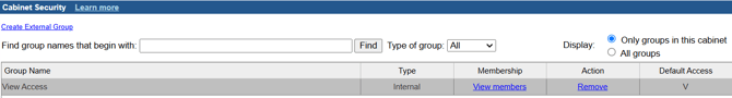 Net Docs Admin - Cabinet Security