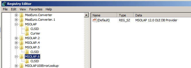 Troubleshooting “MSOLAP provider is not registered” errors